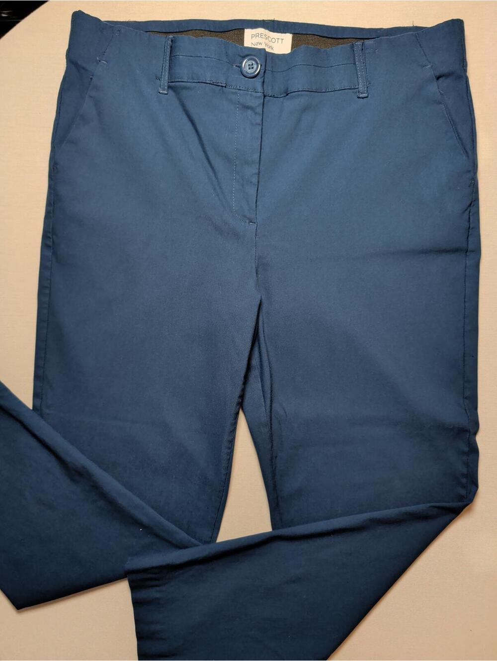 Prescott New York Coventry Straight-Leg Teal Jewel Tone Stretch Dress Pants (16)